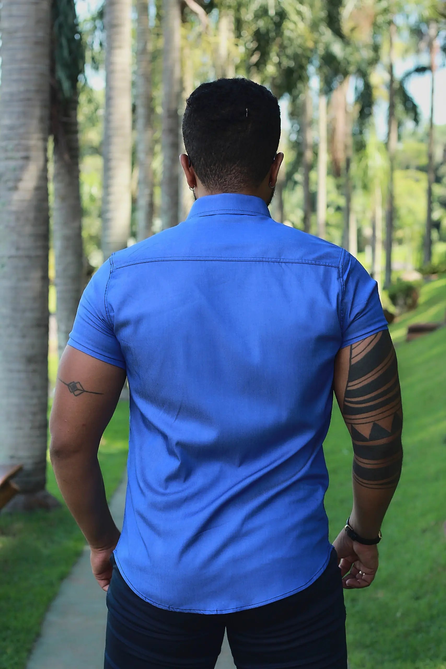 Camisa Slim Fit com Elastano Alpha Premium